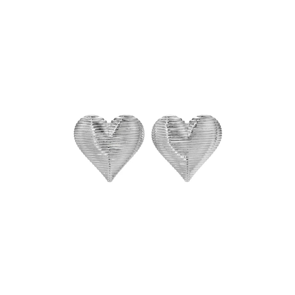 NWT Heaven Mayhem Similar Large Heart Earrings - Picture 3 of 9